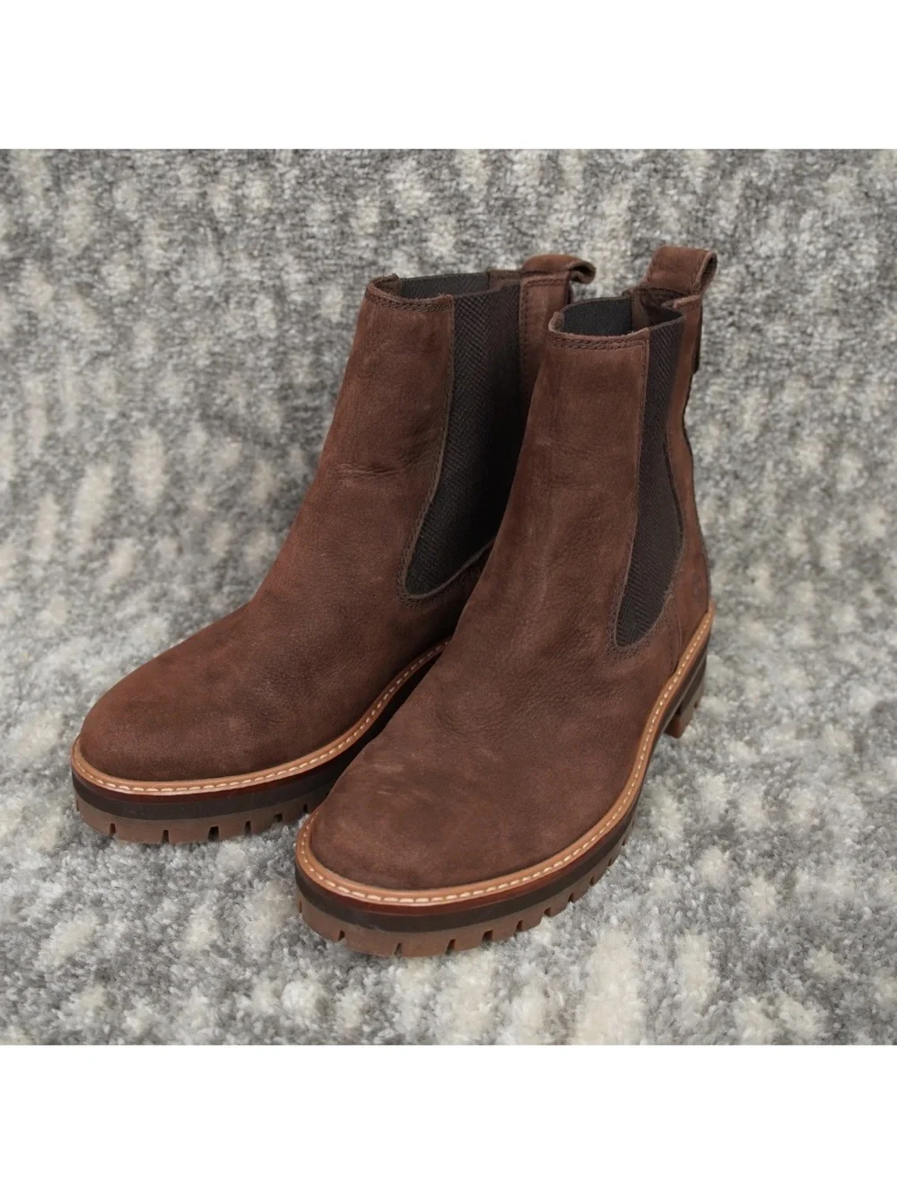 Timberland Courmayeur Valley Chelsea Boots Nubuck Leather Womens Sz 9 Brown NWT